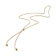 Runde Perlen-Lariat-Halskette für Mädchenfrauen NJEW-JN03709-1