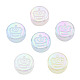 Perlas de acrílico chapadas en arco iris iridiscentes OACR-N010-067-2