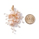 Spilla di perle keshi naturali con corpetto da sposa JEWB-BR00061-02-6