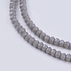 Electroplate Glass Beads Strands GLAA-F076-FR06-3