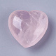Piedra de amor de corazón de cuarzo rosa natural G-O174-13-2
