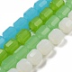 Chapelets de perle en verre imitation jade GLAA-G112-02-M-1