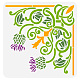 Fingerinspire fiore di cardo angolo stencil 11.8x11.8 pollice riutilizzabile modello di pittura floreale per angoli fai da te piante artigianali decorazione per angoli stencil per dipingere su parete DIY-WH0391-0393-1