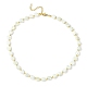 Collane di perline con cuore di conchiglia naturale e lega da donna NJEW-TA00129-1