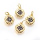 Brass Micro Pave Cubic Zirconia Charms ZIRC-G150-04A-1
