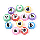 Bedruckte handgemachte Polymer Clay Perlen&nbsp;CLAY-T022-12D-1