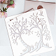 FINGERINSPIRE Love Tree Painting Stencil 11.8x11.8inch Reusable Two Trees Drawing Template for Decoration Life Tree Stencil Tree of Life Spring Nature Plant Stencil for Wall Wood Furniture Painting DIY-WH0391-0040-3