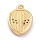 Golden Plated Brass Micro Pave Clear Cubic Zirconia Pendants ZIRC-L097-031A-G-3