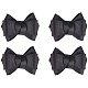 Pandahall Elite 4 Stück Band Bowknot Mode Bogen Schmetterling High Heel Schuhclips dekorative Schuhzubehör größere Haarschleifen für Frauen WOVE-PH0001-10-1
