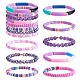 Ensemble de bracelets extensibles en perles de verre et jaspe impérial synthétique 8pcs 6 styles BJEW-SW00086-03-1