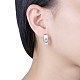 925 Sterling Silver Stud Earrings EJEW-BB30434-WH-4