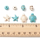 130 pièces 8 styles de perles turquoise synthétiques teintes G-FS0005-69-7