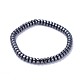 Bracelets extensibles avec perles en hématite synthétiques sans magnétiques BJEW-F376-03-2