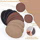 Fingerinspire 9 pezzo di toppa ovale in pelle per cappelli (nero DIY-FG0003-47-4