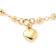 304 Stainless Steel Heart Charm Bracelets STAS-B021-11-2