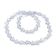 Transparentes perles de verre de galvanoplastie brins EGLA-C002-PL01-3