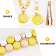 GORGECRAFT 2Pcs 2 Styles Lemon Wooden Beaded Garland with or without Tassels Handmade Craft Wood Garland Prayer Farmhouse Beads Decoration for Wall Hanging Tiered Tray Home Christmas Theme Boho Decor HJEW-GF0001-26-3