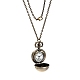 Rétro pendentif en alliage de ballon rond montres de poche collier de quartz X-WACH-M034-04AB-1