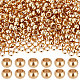 Beebeecraft 500Pcs/Box Gold Crimp Beads 24K Gold Plated Stainless Steel Crimping Tube Spacers Cord End Caps for Earring Necklace STAS-BBC0001-38-1