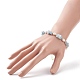 5 pièces 5 styles de puces de pierres précieuses mélangées naturelles et de bracelets de perles de perles pour femmes BJEW-JB08778-3