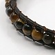 Fashion Gemstone Cord Beaded Bracelets BJEW-J054-12-2