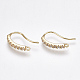Brass Earring Hooks X-KK-T038-252G-1