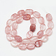 Chapelets de perles en verre de quartz de cerise G-T122-04S-2