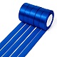 シングルフェイスサテンリボン  ポリエステルリボン  ブルー  幅1インチ（25mm）  25ヤード/ロール（22.86メートル/ロール）  5のロール/グループ  125ヤード/グループ（114.3メートル/グループ） RC25mmY040-2