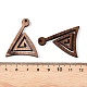 Подвески из натурального орехового дерева WOOD-T032-03-3