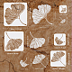 FINGERINSPIRE 5pcs Ginkgo Biloba Painting Stencil 10/15/20/25/30cm Reusable Leaf Pattern Drawing Template Plastic Square Hollow Out Stencil DIY Craft for Wall Wood Furniture DIY-WH0394-0085-2