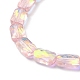 Transparentes perles de verre de galvanoplastie brins EGLA-I017-03-AB02-3