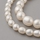 Brins de perles graduées en perles d'eau douce de culture naturelle PEAR-G007-05A-3