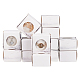 Fingerinspire 26 juego de cajas de papel de cartón plegables con ventana transparente cajas de presentación con patrón de mármol de 1.7x1.6x1 pulgadas rectángulo blanco pequeñas cajas de embalaje de regalo para anillo pulsera embalaje de collar CON-WH0094-17-1