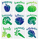 Fingerinspire 9 Stk. Gemüsepflanzen-Etiketten-Wortsatz-Schablonenvorlage DIY-WH0172-444-1