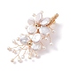 Ramillete de boda broche de perlas keshi naturales JEWB-BR00061-01-5