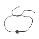 Bracelet cordon de perles rondes en pierre de lave naturelle BJEW-JB08016-1