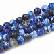 Chapelets de perles en agate craquelée naturelle teintée G-T100-03A-1