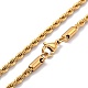 304 Stainless Steel Rope Chain Necklaces NJEW-F226-03G-11-3