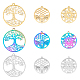 Superfindings pendentifs creux lune soleil étoile 304 pendentifs en acier inoxydable embellissements en métal gravé arc-en-ciel pour bricolage bracelet collier fabrication de bijoux STAS-FH0001-77-1