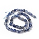 Natürliche blaue Fleck Jaspis Perlen Stränge G-B039-02B-2