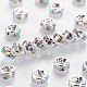 Brass Grade A Rhinestone Spacer Beads RSB034NF-02-1