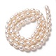 Fili di perle di perle d'acqua dolce coltivate naturali PEAR-L033-66-01-3