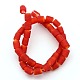 Handmade Frosted Lampwork Column Beads Strands LAMP-L006-07-2