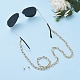 Graffetta in alluminio catene occhiali cordino al collo X-AJEW-EH00027-01-5