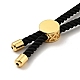 Bracelets coulissants en corde milan torsadée à moitié finis FIND-G032-01G-06-5