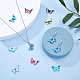 SUNNYCLUE 1 Box 40Pcs 10 Colors Butterfly Charms Pendant Alloy Enamel Butterfly Dangle Charms for DIY Jewelry Making Bracelet Necklace Christmas Decoration PALLOY-SC0002-35-7