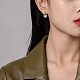 Clear Cubic Zirconia Heart Dangle Stud Earrings EJEW-SZ0001-79-5