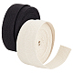 PandaHall Elite 2Pcs 2 Colors 10 Yards Flat Cotton Ribbon OCOR-PH0002-56-1