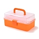 Прямоугольник портативный пластиковый ящик для хранения полипропилена CON-D007-01B-2