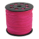 グリッターパウダーフェイクスエードコード  フェイクレース  濃いピンク  3mm  100ヤード/ロール（300フィート/ロール） LW-D001-1005-1